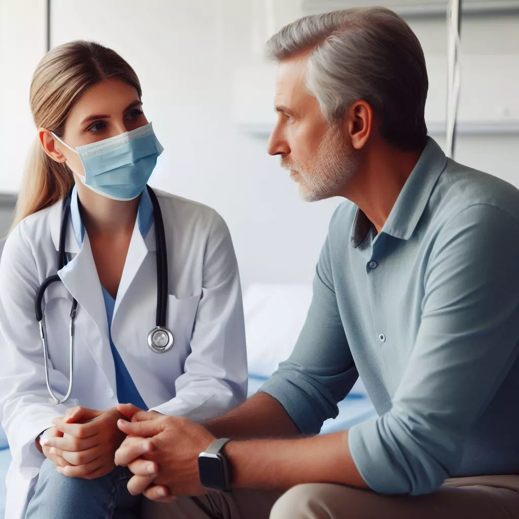 Врач консультирует пациента о процедуре